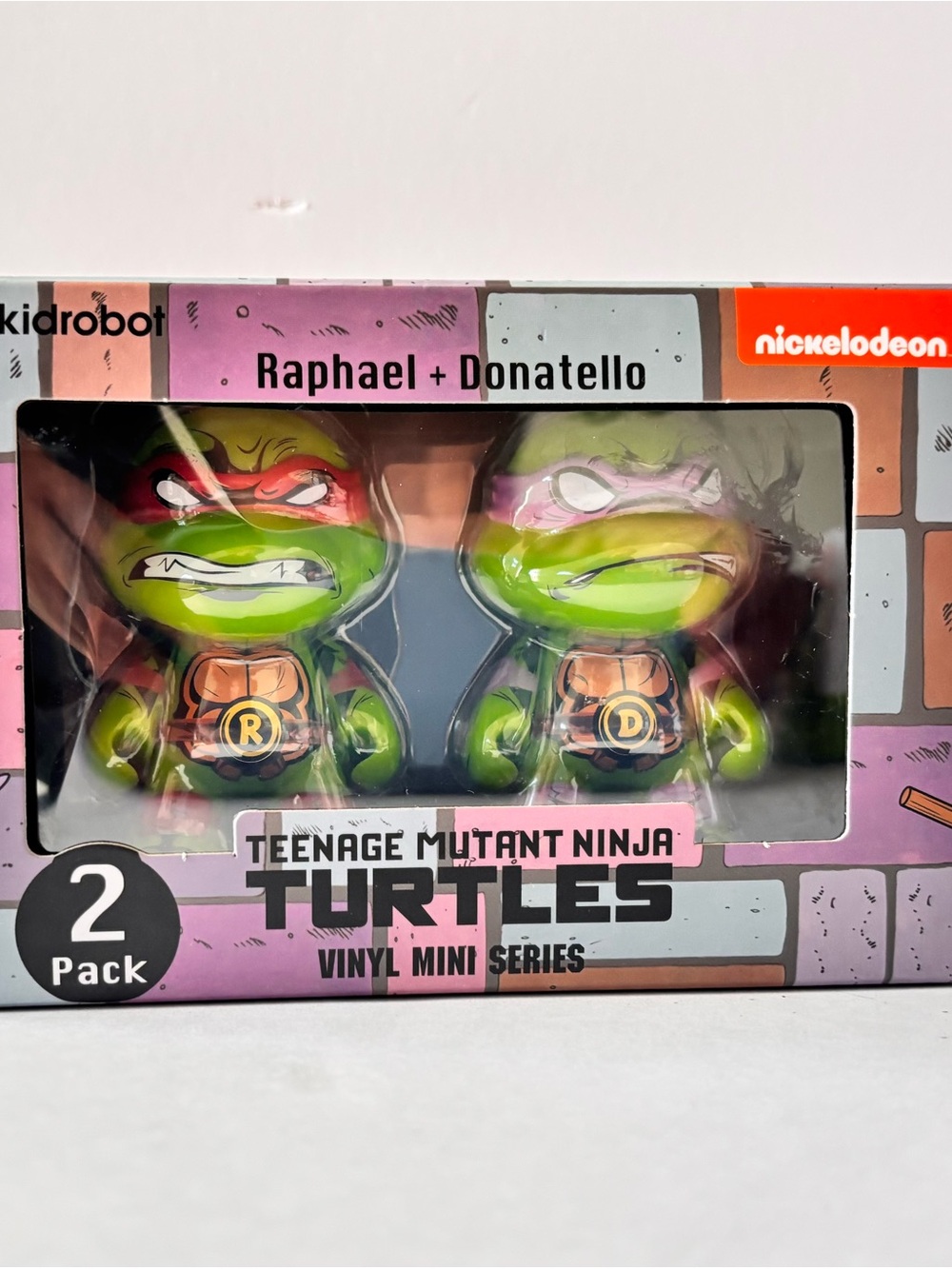 Kidrobot x TMNT Raphael & Donatello Vinyl Mini Figure 2 Pack Nickelodeon NIB
